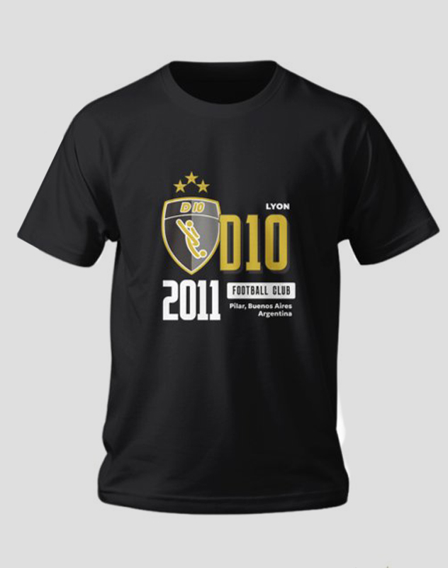 Remera casual D10 - Negro, XL